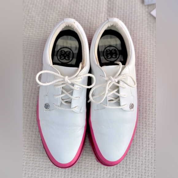 Women's White and Pink Golf Shoes - Picture 3 of 9